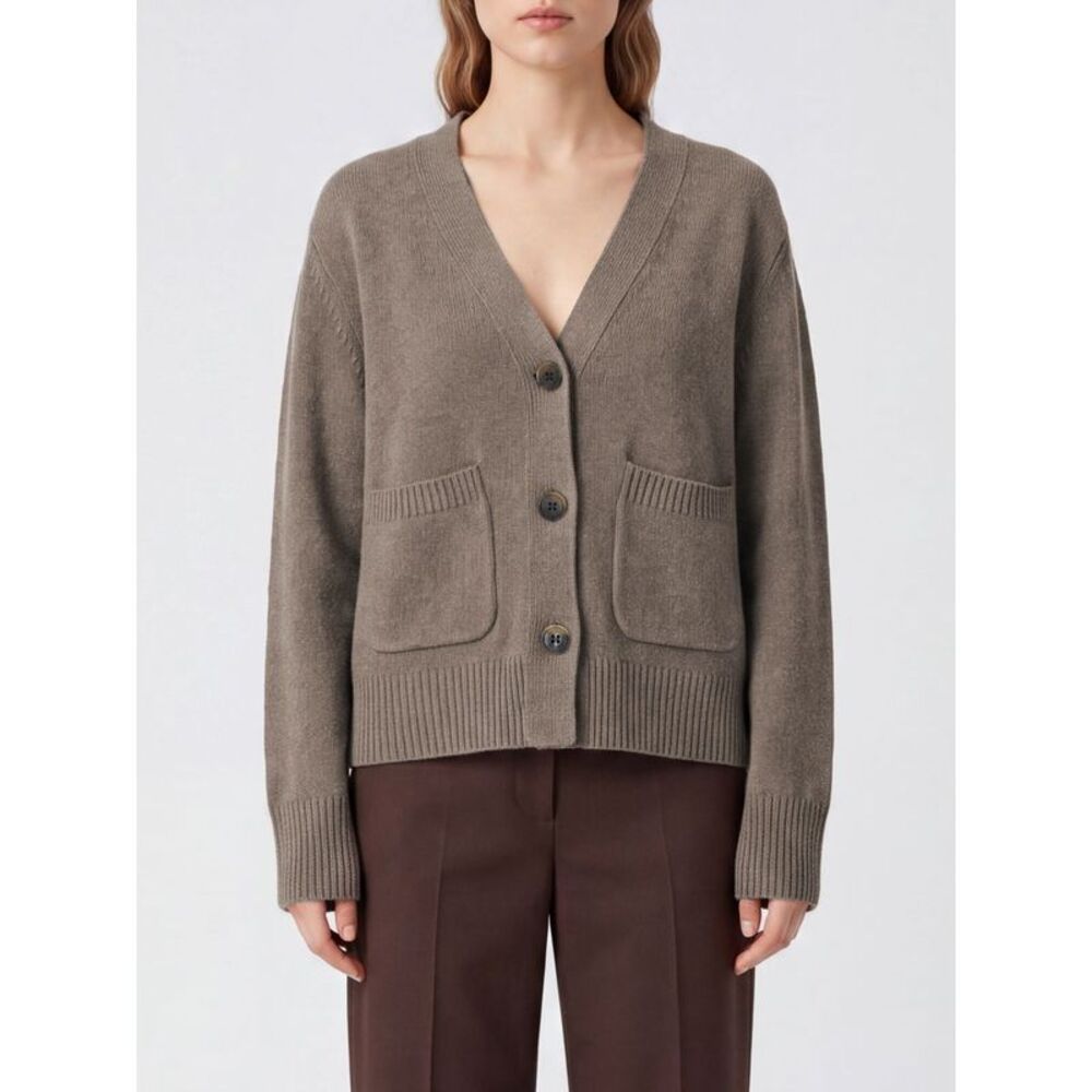 Lisa Yang Women Lisa Yang 100% Cashmere V-Neck Cardigan With Ribbed Trims